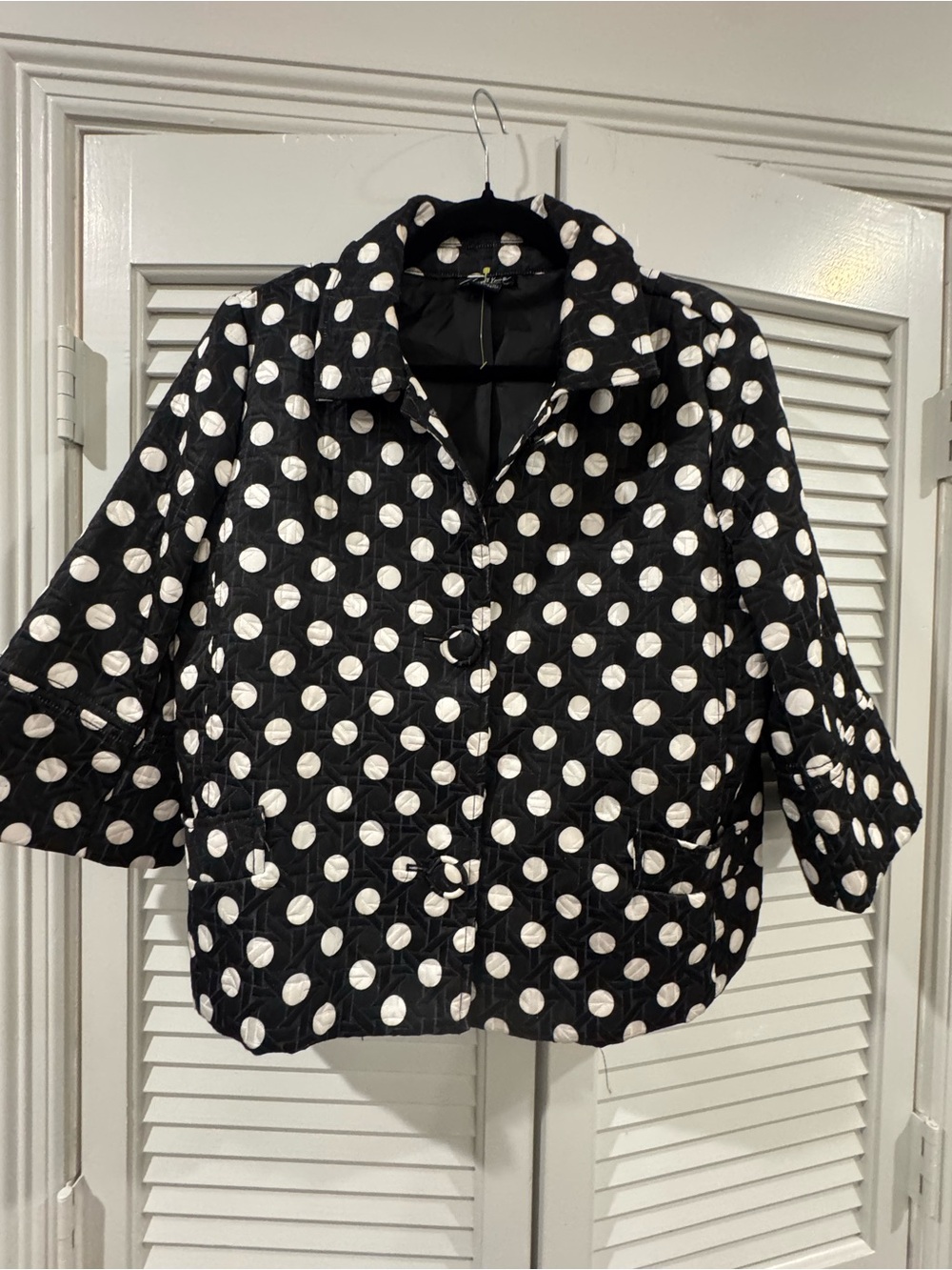 Russell Kemp Polka Dot Quilted Jacket - Black & White